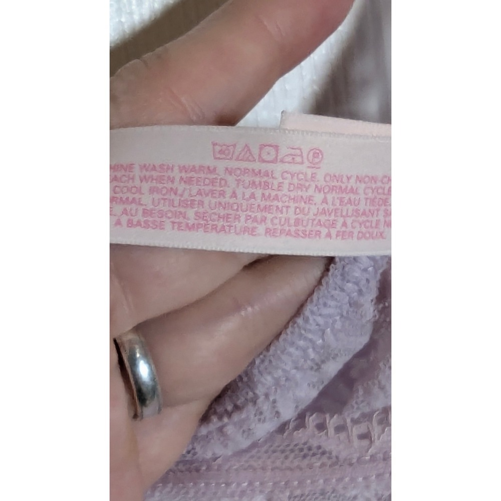 Victoria's‎ Secret Lace Cami Top Lavender Purple Bow Accents S/P Small - Picture 7 of 10